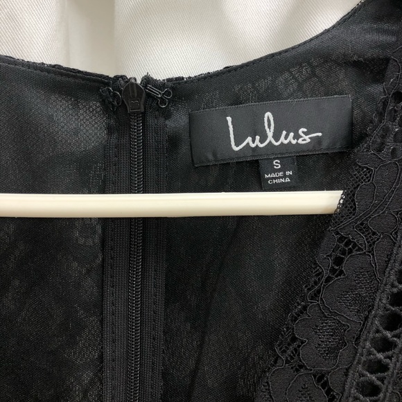 NWT LULUS BLACK EVENING LACE DRESS 🖤 - Picture 6 of 7
